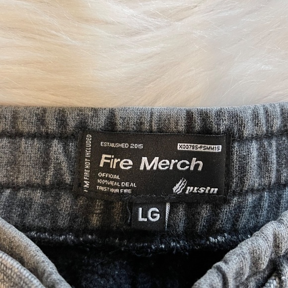 Fire Merch Preston Gray Sweat Shorts Ladies Size L - Picture 3 of 5